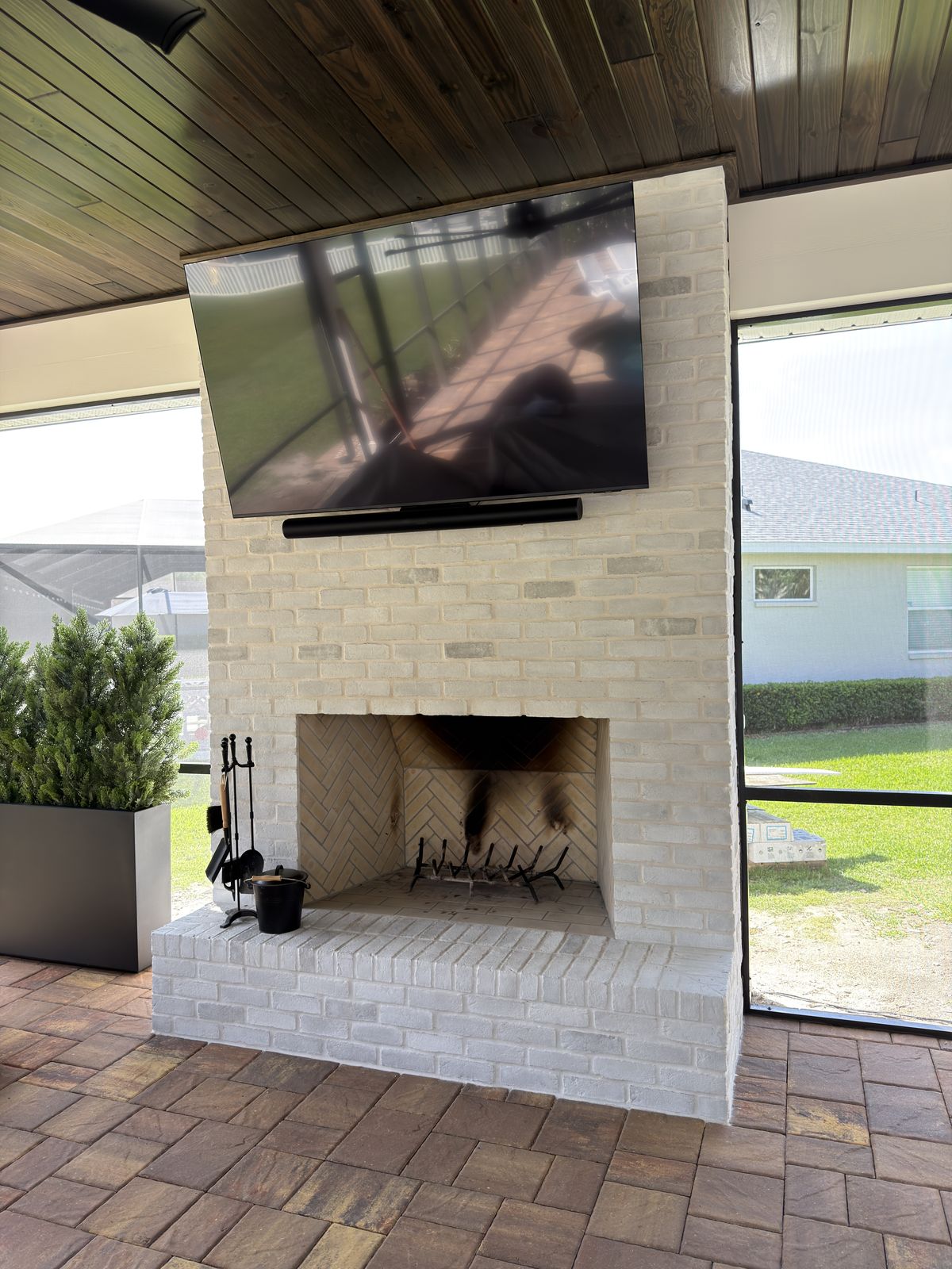 Brick Hearth Outdoor Living Room
