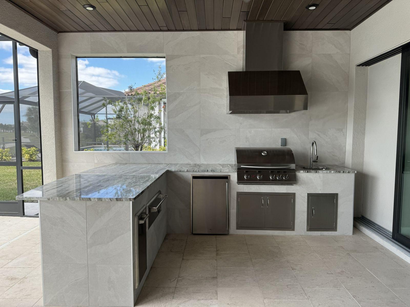 Stone Wrap Kitchen Island